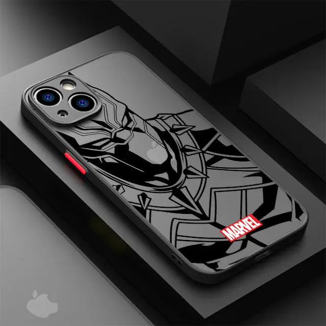 Iron Man Spider Man Deadpool Art Phone Case For iPhone