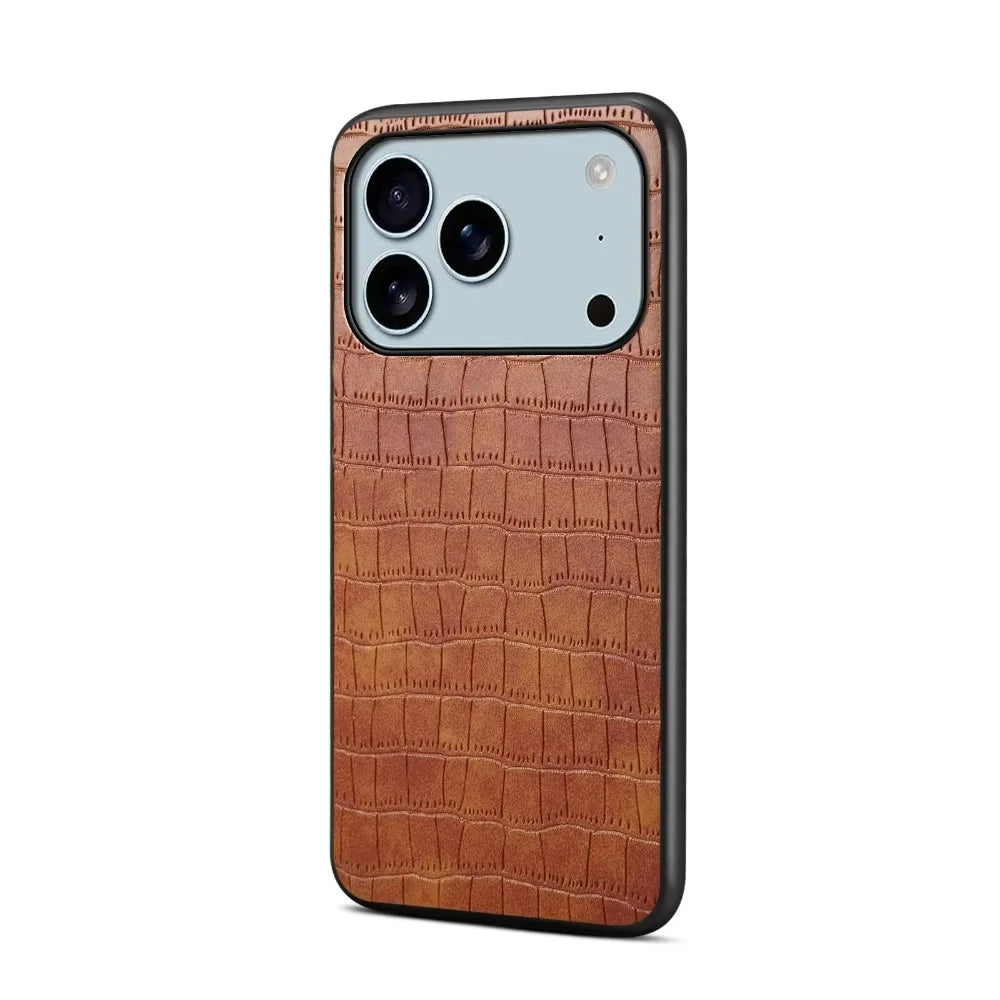 Premium Magnetic Crocodile Pattern Leather Case For iphone