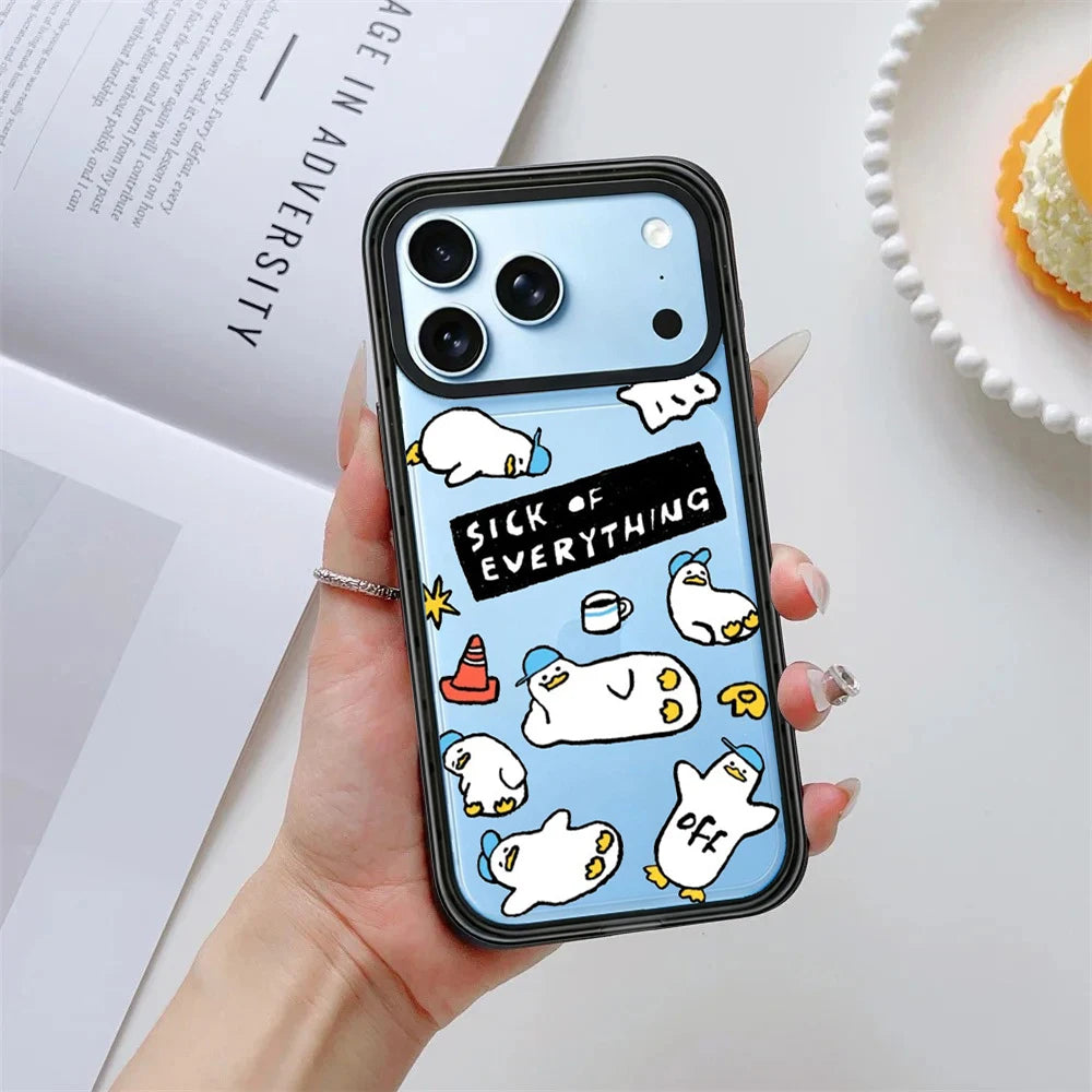 Funny Coffee Duck Impact Magnetic Phone Case Cover For iPhone