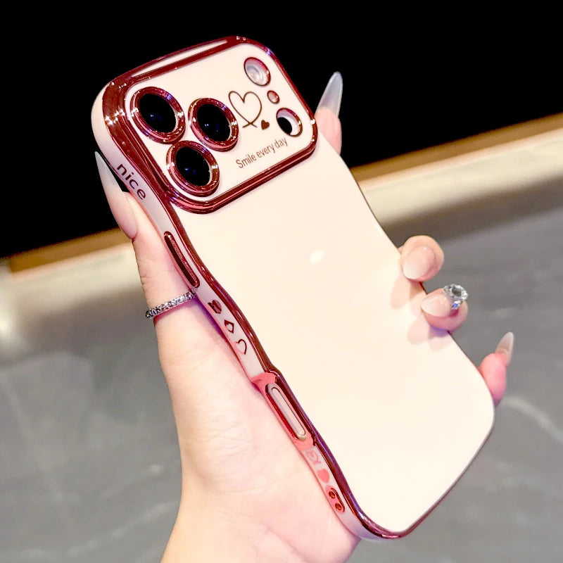 Plated Soft Wave Phone Case For iPhone