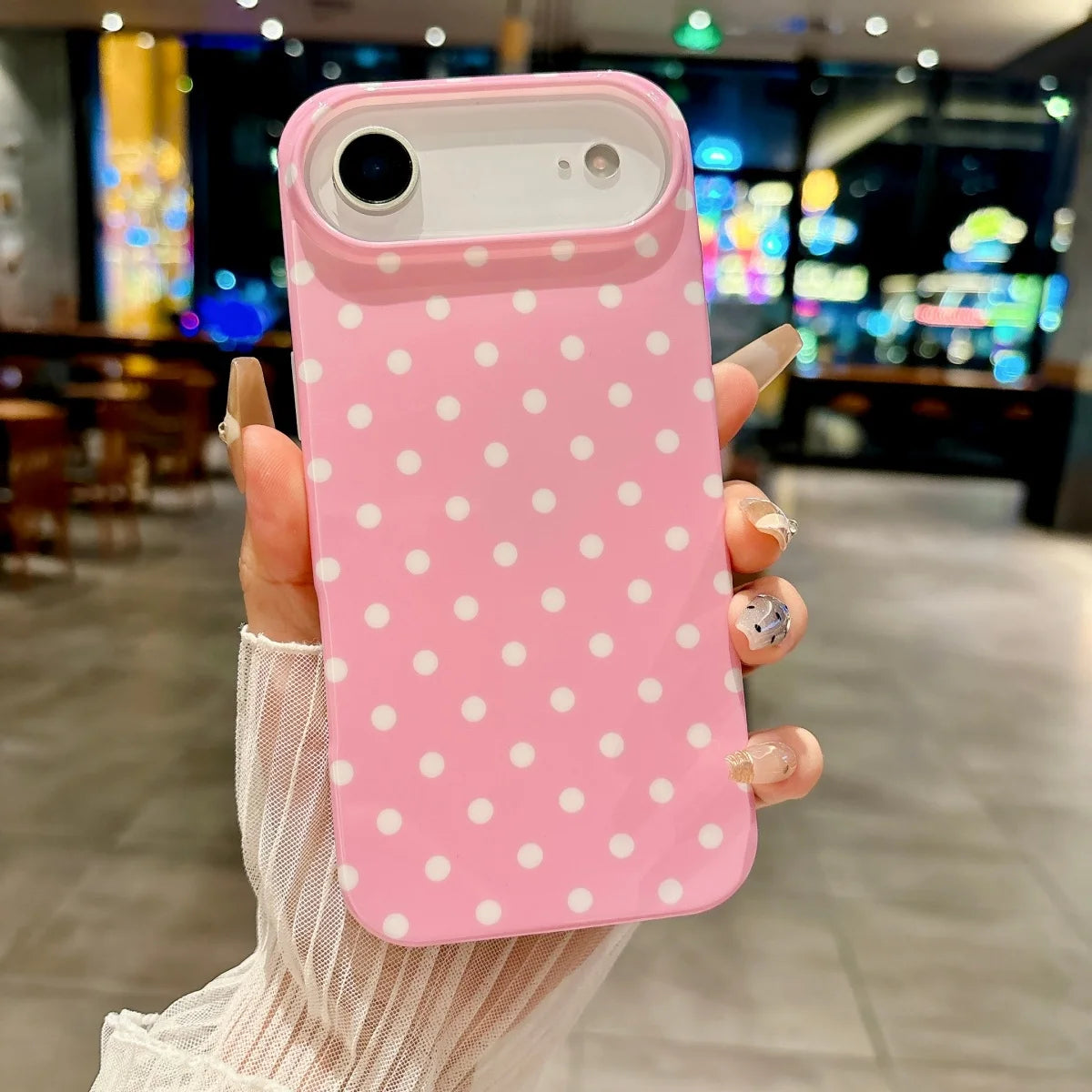 Korea Colorful Polka Dot Pattern Phone Case For iPhone Circular Wave Point Shockproof Bumper Cover