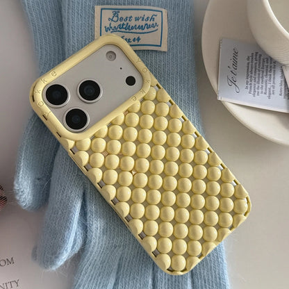 Creative Advanced Stereoscopic Hollow Out Pearl Round Bead Shock Proof Phone Cover Case For iPhone