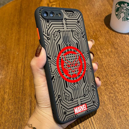 Marvel Avengers Logo Matte Translucent Case For iPhone