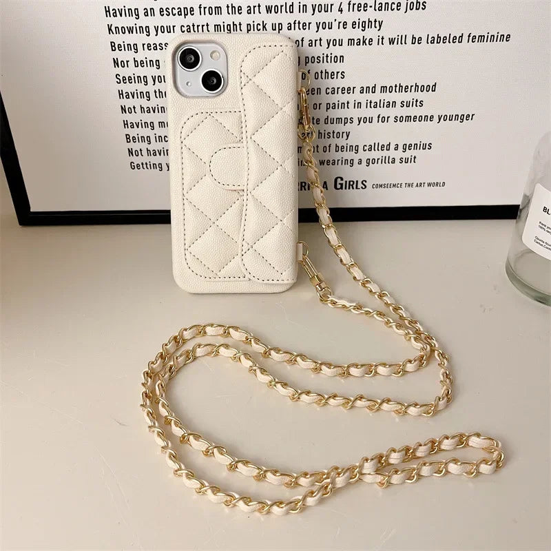 PU Leather Crossbody Lanyard Wallet With Card Holder Phone Case For iPhone Shockproof Cover