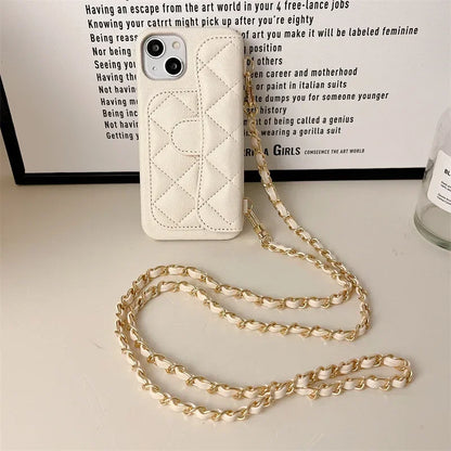 PU Leather Crossbody Lanyard Wallet With Card Holder Phone Case For iPhone Shockproof Cover