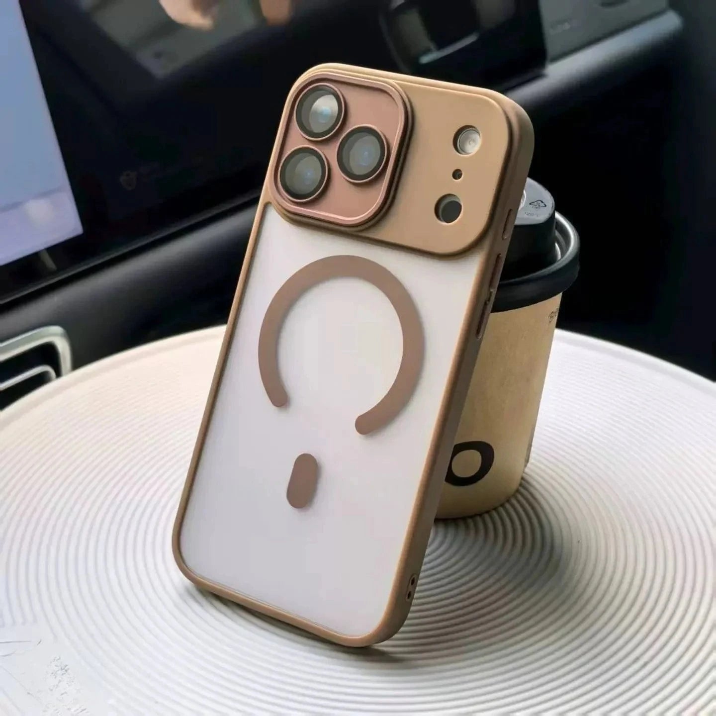 Original Matte Translucent Lens Protect Magsafe Phone Case For iPhone