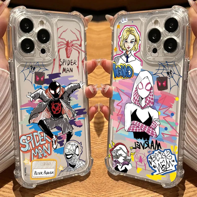 Marvel Spider Man Miles Morales Clear Case For iPhone