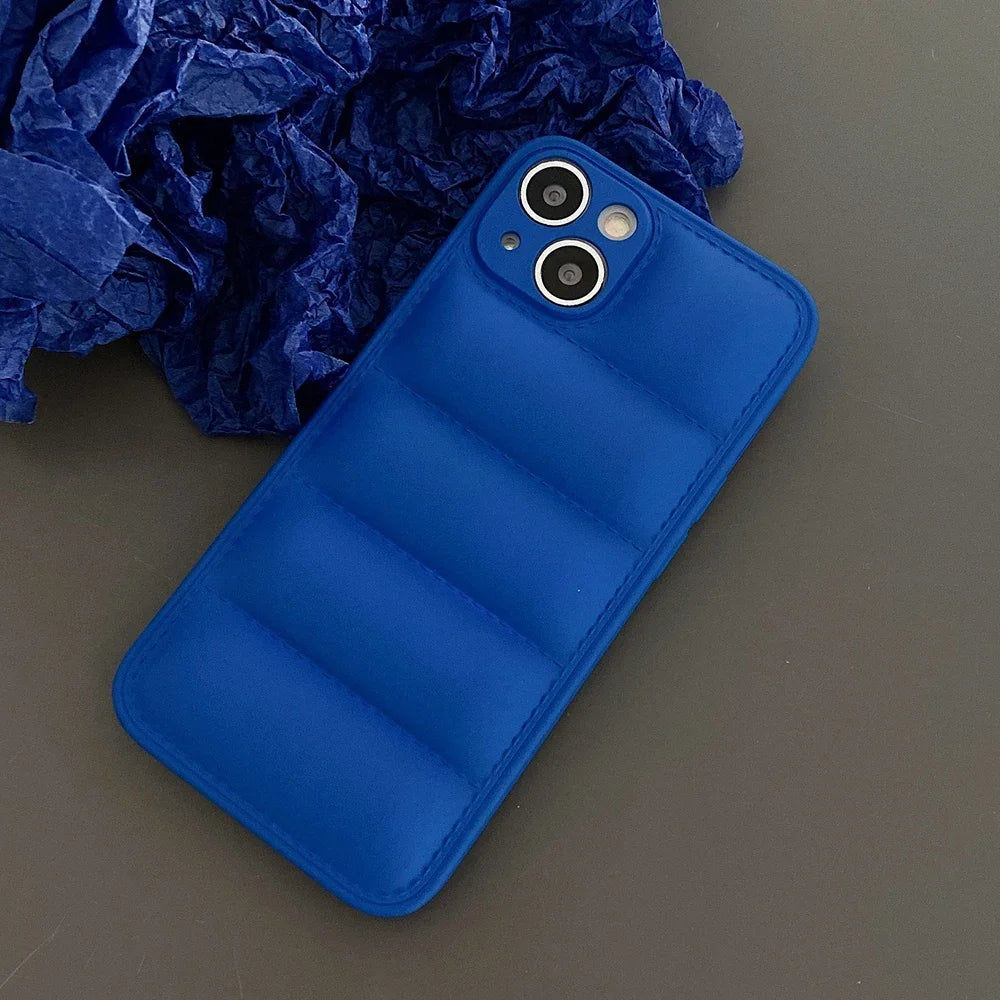 Colorful Down Jacket Pattern Silicon Phone Case