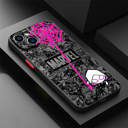 Marvel Cartoon Spiderman Funda Back Phone Cover Case For iPhone