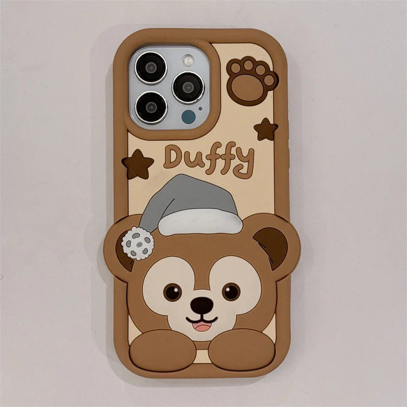Korean Cartoon Bear Phone Case For iPhone