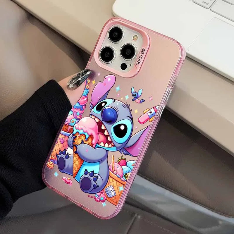 Cartoon Cute Stitch Cover For Apple iPhone Colorful Phone Case