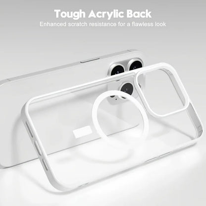Luxury For Magsafe Magnetic Wireless Charge Case For iPhone Transparent PC Hard Back Cover