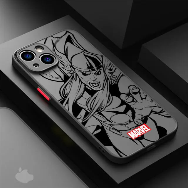 Matte Clear Superhero Graphic iPhone Case