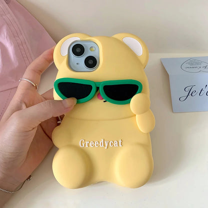 Funny Glasses Bear Phone Case