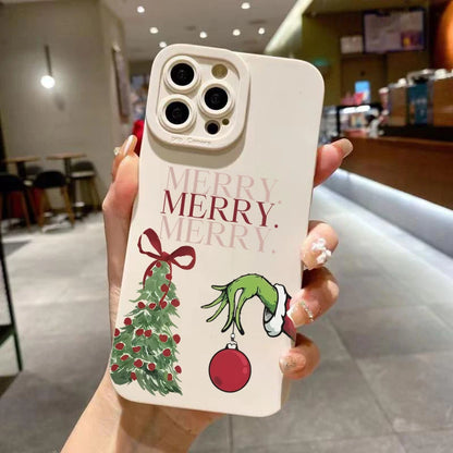 Christmas Tree Pattern Soft Phone Case For iPhone Shockproof Bumper Cover