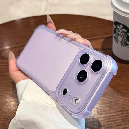 Matte Translucent Airbag Shockproof Phone Case For iPhone