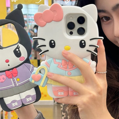 Handbag Kuromi For iPhone Silicone Soft Cover Case