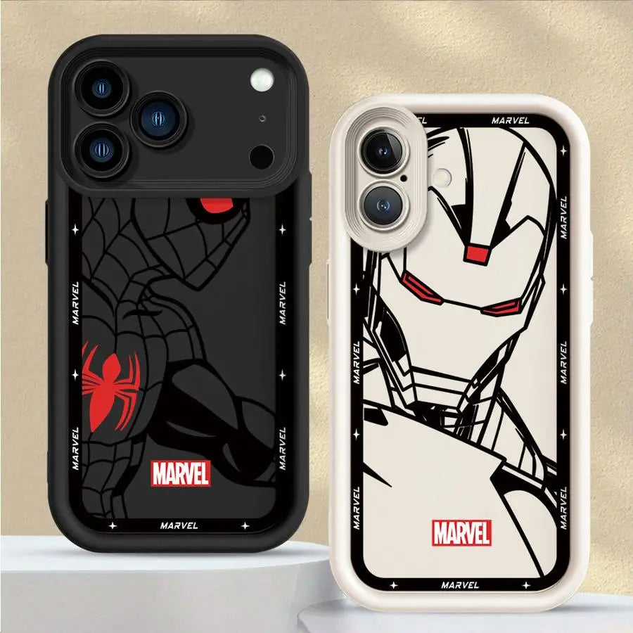 Marvel Spiderman Ironman Case For iPhone