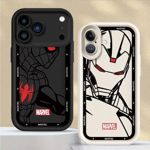 Marvel Spiderman Ironman Case For iPhone