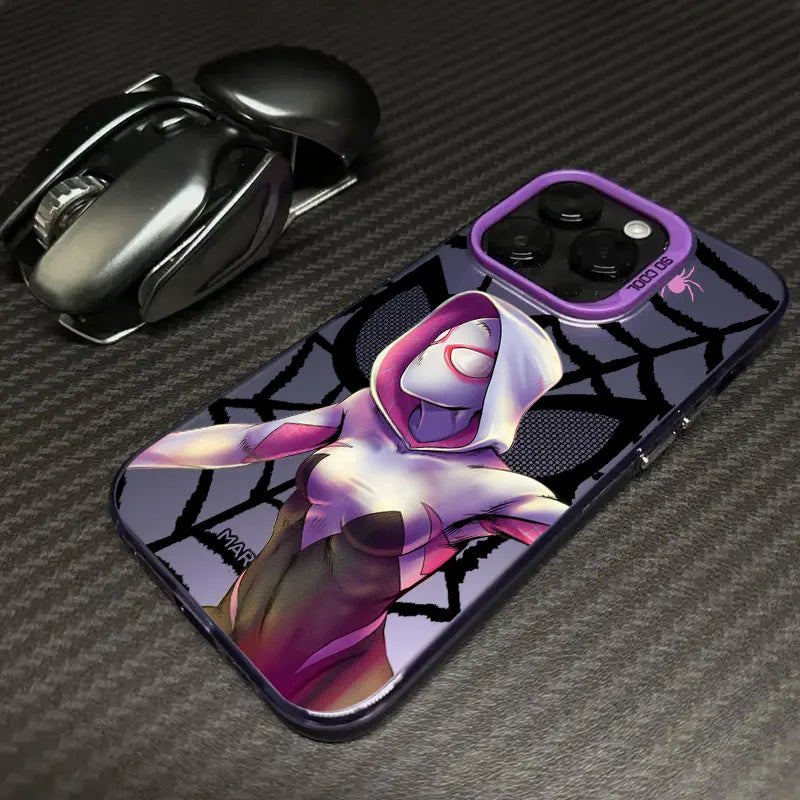 Spider Man Miles Morales Spider Gwen Marvel Phone Case For iPhone