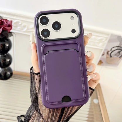 Shockproof Silicone iPhone Case with Card Slot
