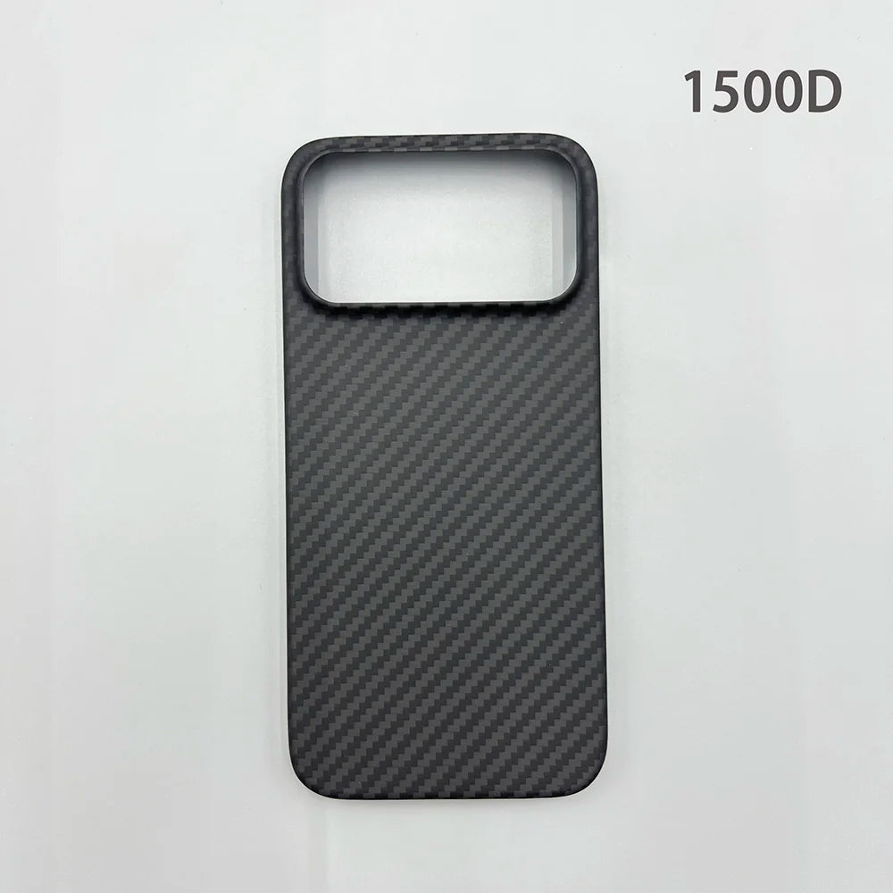 Carbon Fiber Kevlar Aramid Fiber Hard Shell Lightweight Business Black Protective Cover For iPhone
