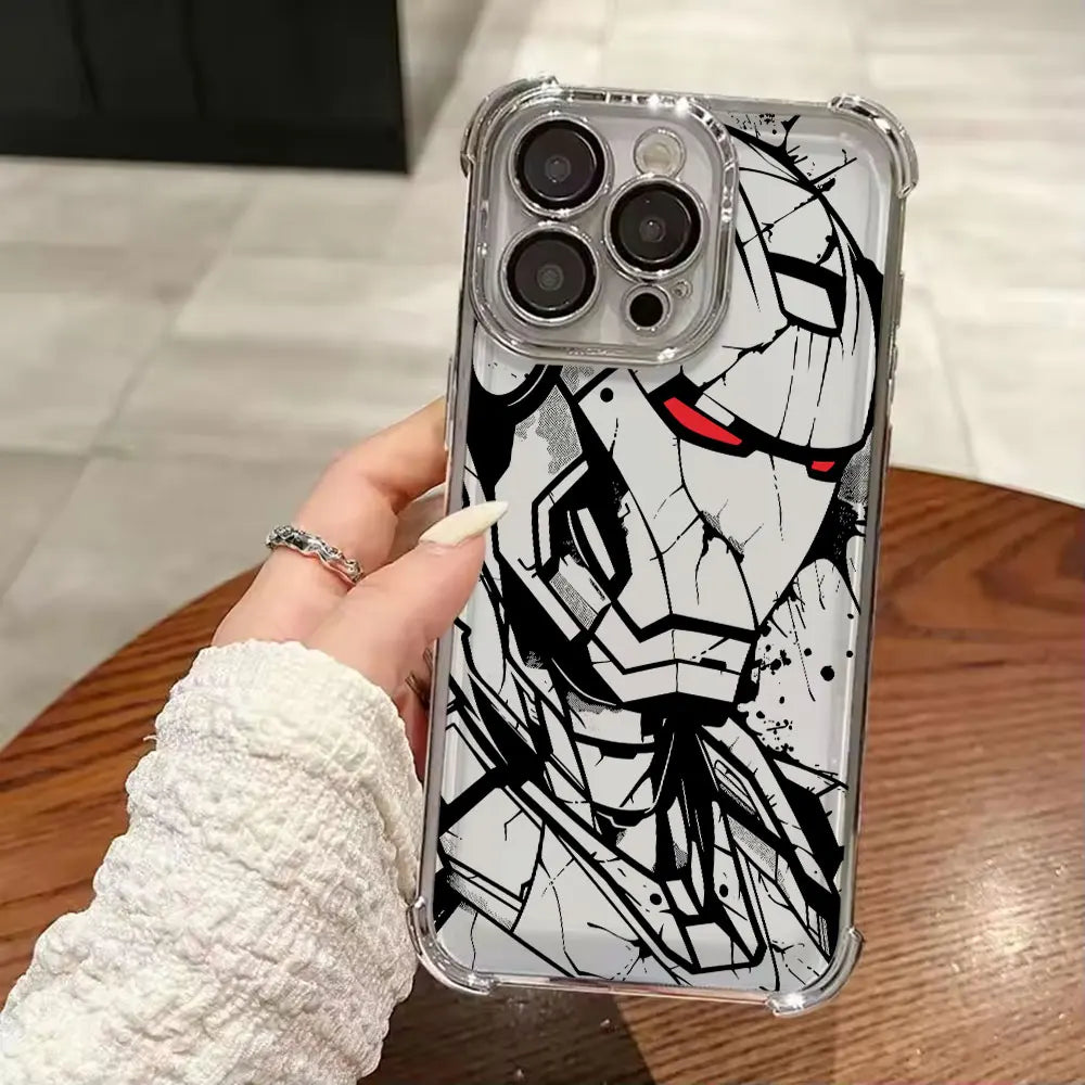 Marvel Art Ironman Luxury Shockproof Case For iPhone