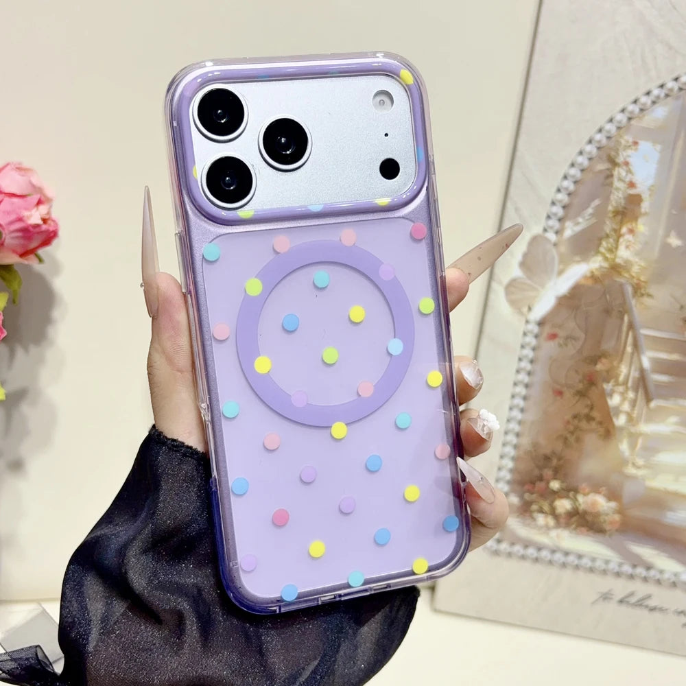 Transparent Wave Point Magnetic Case For iPhone