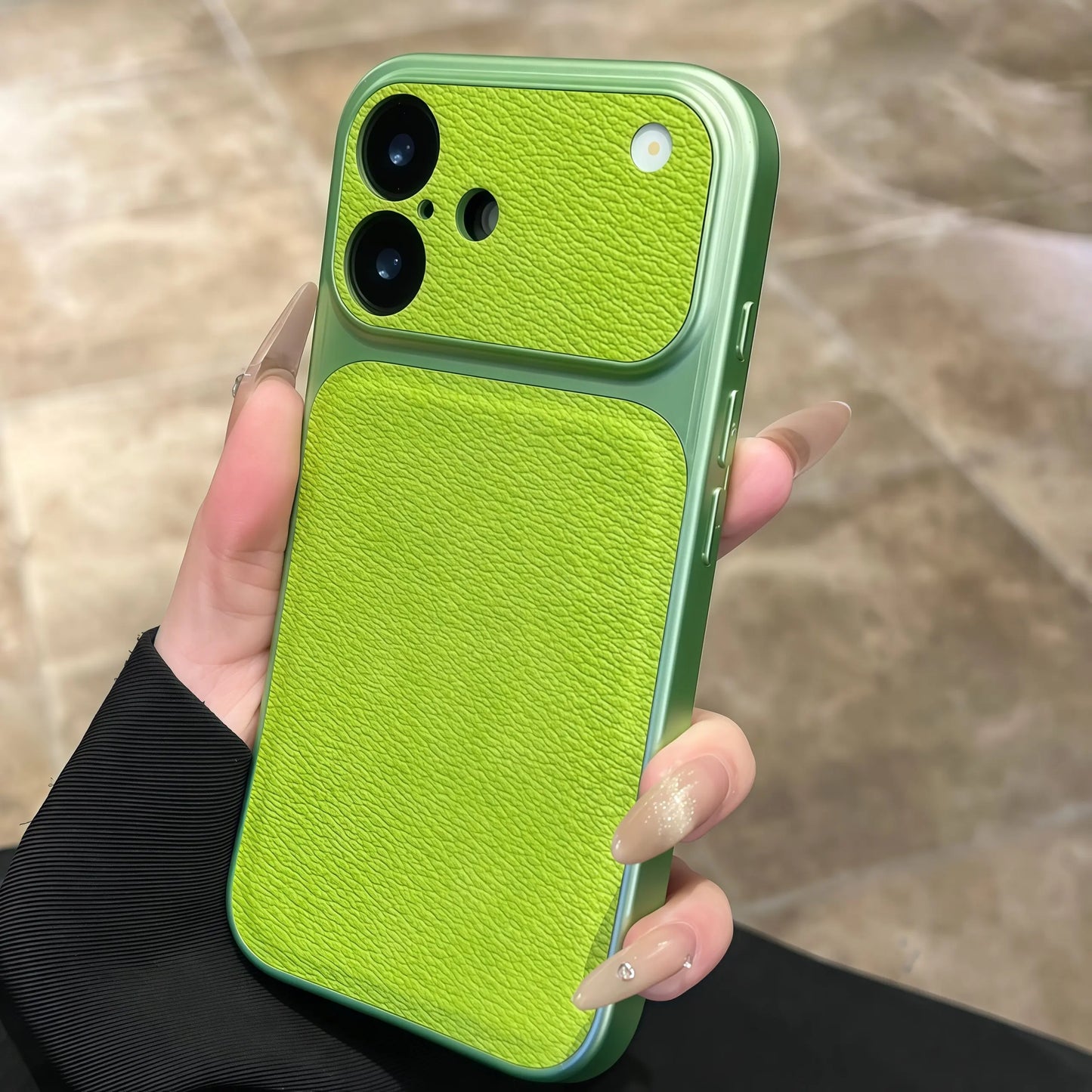 Original Matte Leather Texture Phone Case For iPhone Camera Protection Non Slip Shockproof Bumper Cover