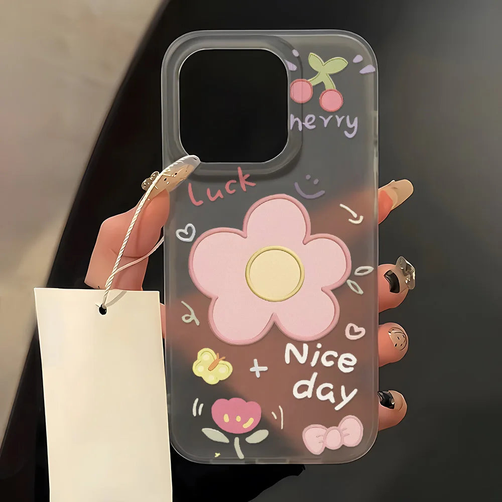 Oil Painting Flower Phone Case For iPhone