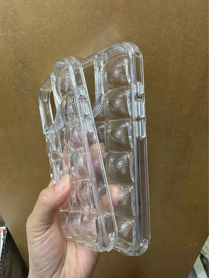 New For iPhone Ice Cube Phone Case 3D Transparent All Inclusive Protective Cover