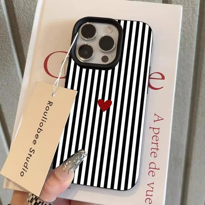 Cute Small Love Heart Pattern Fresh Phone Case For iPhone