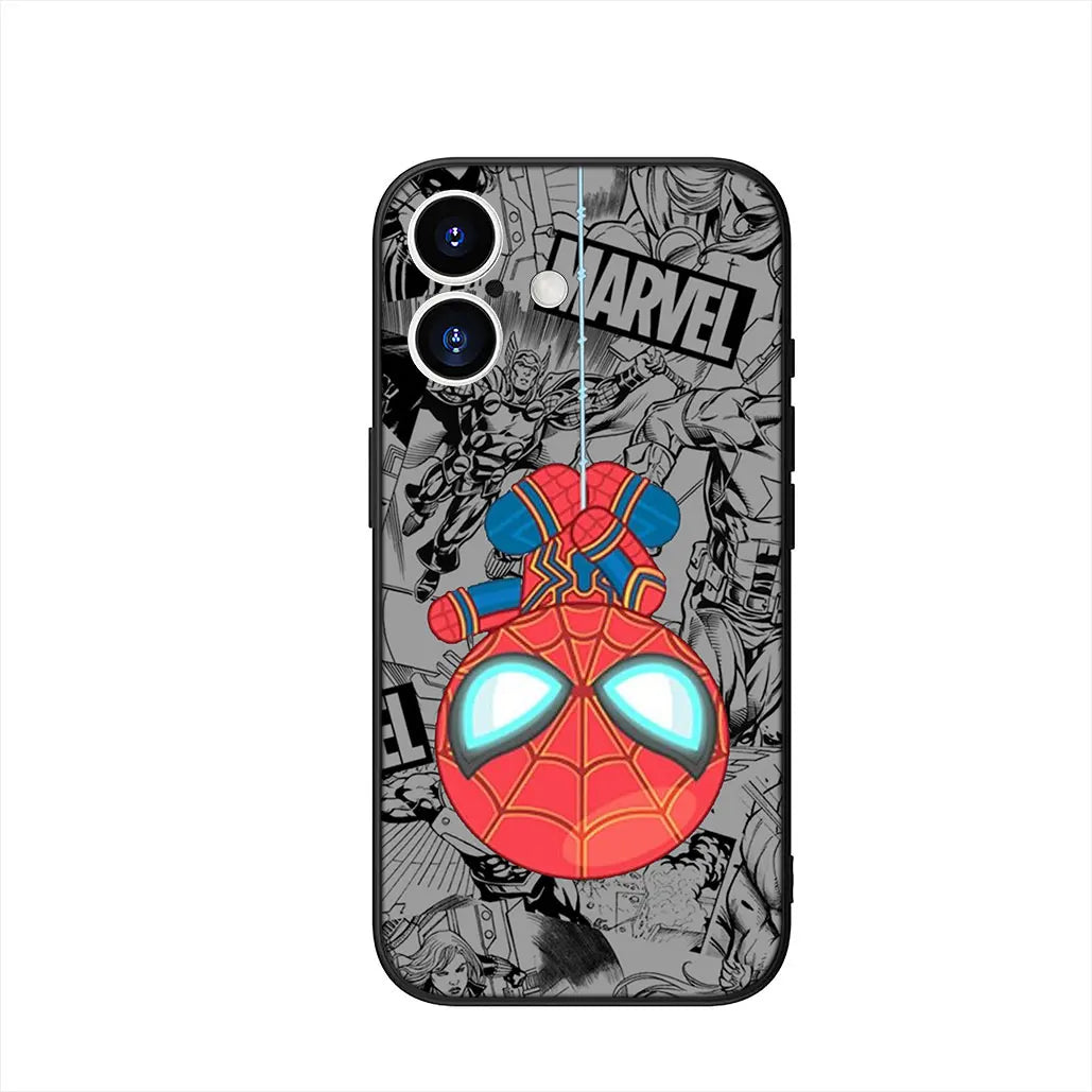 Sticker Marvel Spiderman Cover Phone Case For Apple iPhone
