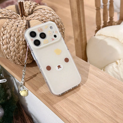 Cartoon Cute Rilakkuma White Brown Bear Suitable For iPhone