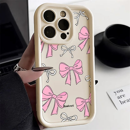 Cute Pink Bowknot Bow Phone Case For iPhone