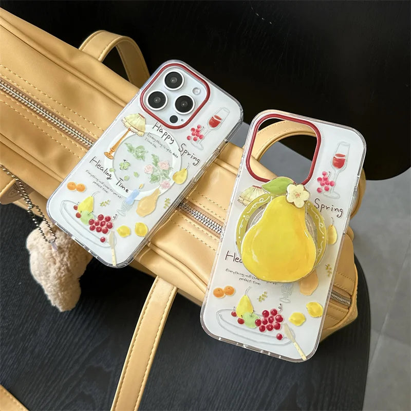 Oil Painting Fruit Magnetic Phone Case