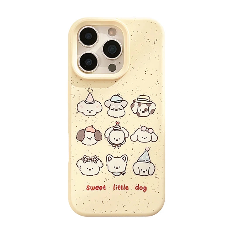 Cartoon Cute Dog Puppy Soft Silicone Protective Back Phone Case