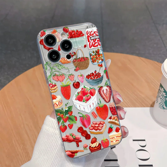 Strawberries Cherries Bright Fruits Phone Case