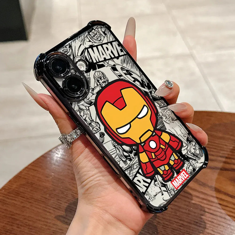 Marvel Cartoon Venom Iron Man Hulk Shockproof Case For iPhone