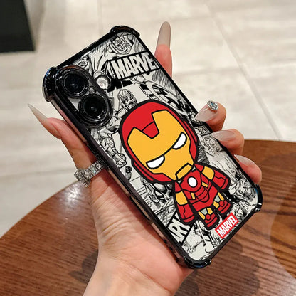Marvel Cartoon Venom Iron Man Hulk Shockproof Case For iPhone