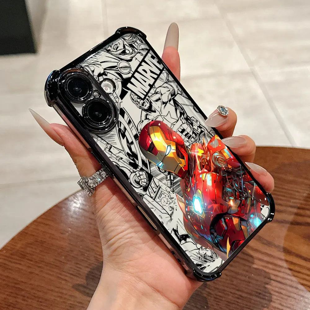 Iron Spider Man Captain America Luxury Case For iPhone