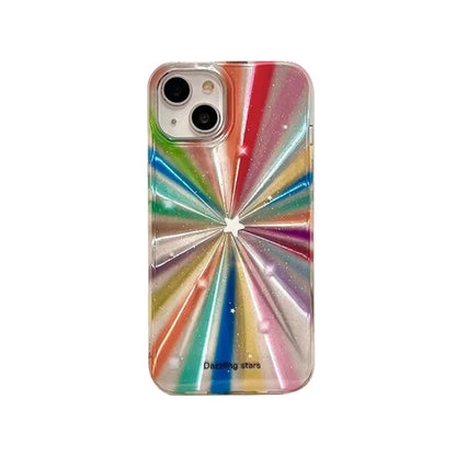 Colorful Rainbow Stars Glitter Phone Case For iPhone