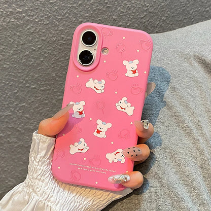 Cartoon Cute Dog Puppy Soft Silicone Protective Back Phone Case