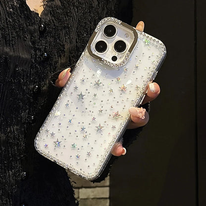 Fashion Bling Glitter Diamond Star Transparent Phone Case