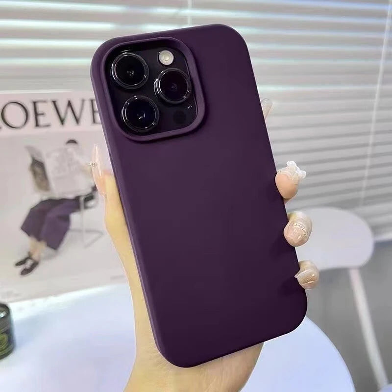 Luxury For Apple Original Silicone Phone Case For iPhone Shockproof Cover Accessories