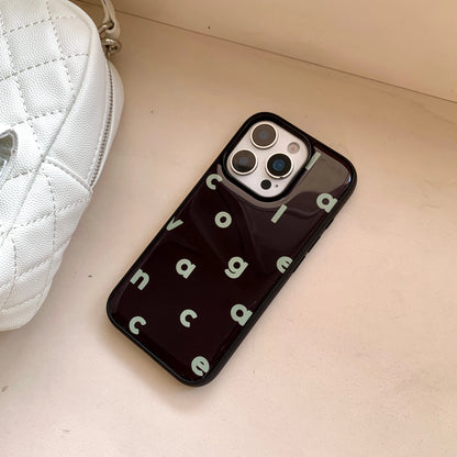 Pure Color Simplicity English Letters Shockproof Phone Case