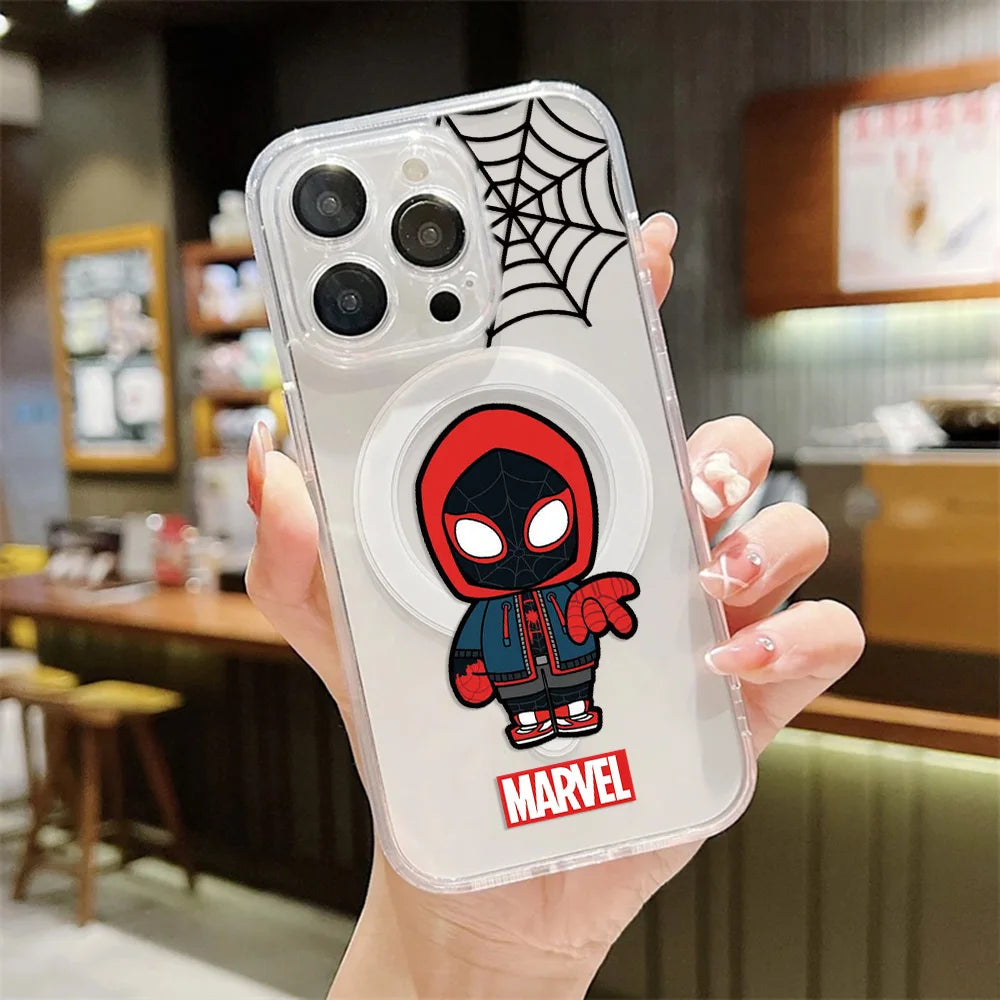 Anime Marvels Spider Man Magnetic Phone Case For iPhone