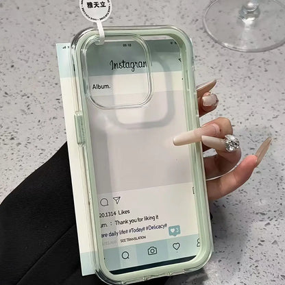 Luxury Candy Color Frame Clear Back Phone Case For iPhone