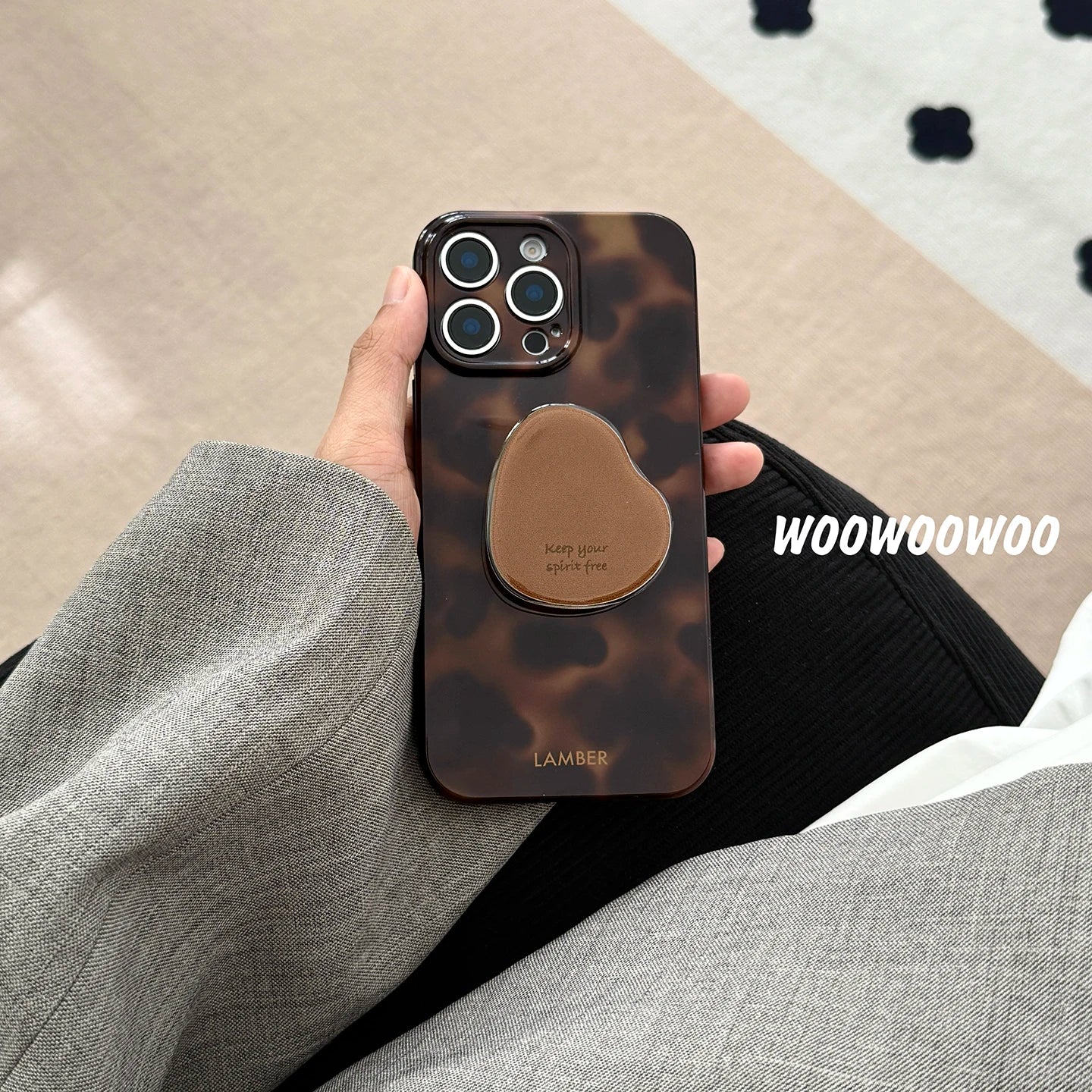 Stylish Personality Black Brown Amber Iceberg Pattern Magnetic For iPhone