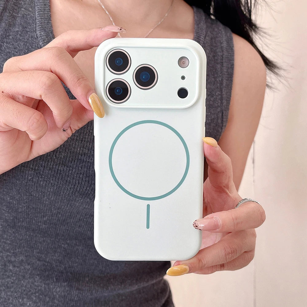 MagSafe Magnetic Silicone iPhone Case With Lens Protection